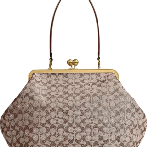 coach large kisslock frame bag